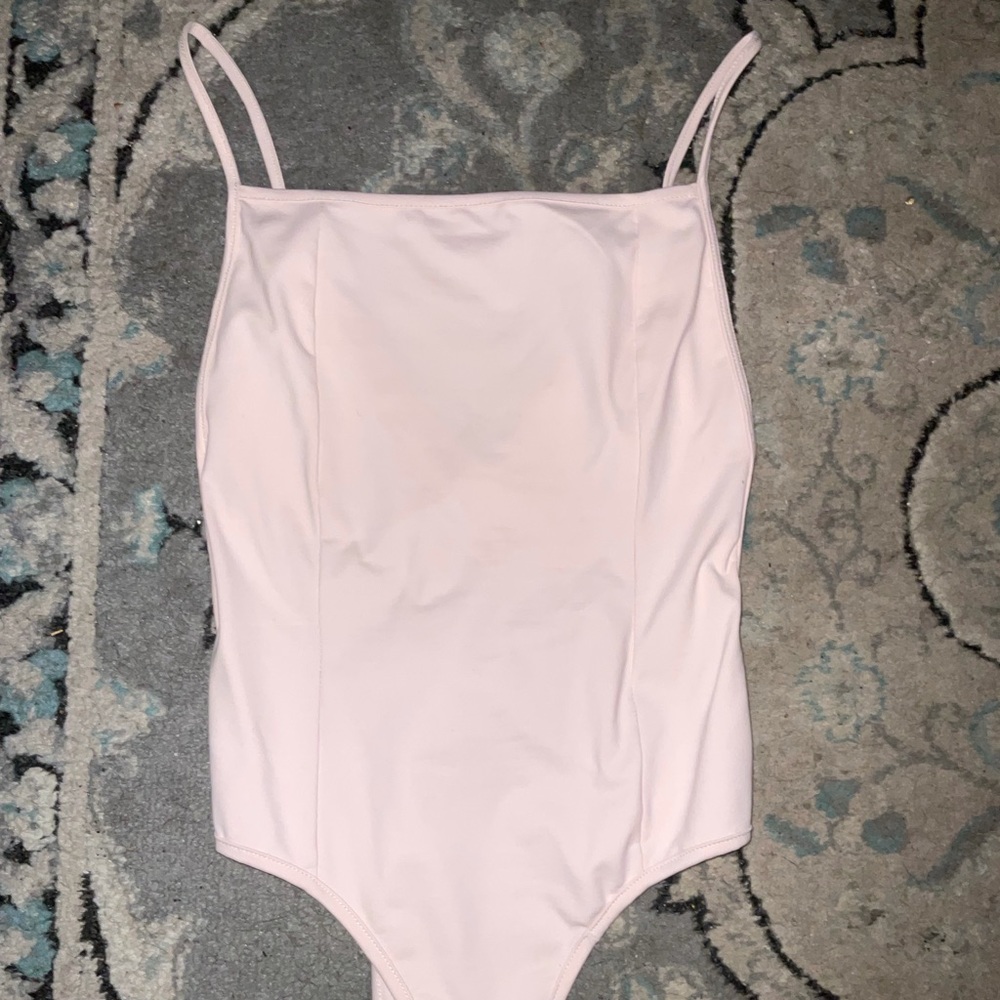 Free people light pink bodysuit